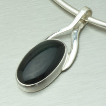 Load image into Gallery viewer, Large Black Onyx sterling silver pendant