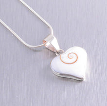 Load image into Gallery viewer, Heart Shiva Eye Shell Necklace, 925 Sterling Silver