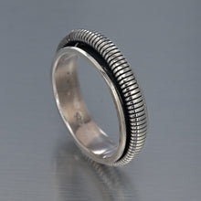 Load image into Gallery viewer, Mens 'Spring' Spinner Ring, 925 Sterling Silver