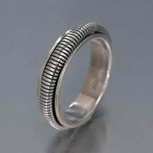 Load image into Gallery viewer, Mens 'Spring' Spinner Ring, 925 Sterling Silver