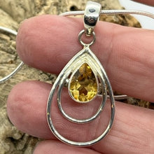 Load image into Gallery viewer, Small Citrine Pendant, 925 Sterling Silver