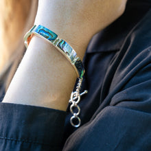 Load image into Gallery viewer, Paua Shell Bracelet, 925 Sterling Silver