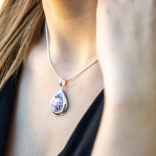 Load image into Gallery viewer, Sterling silver Abalone Inlay Teardrop Pendant