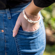 Load image into Gallery viewer, Mother of Pearl Sterling Silver Bracelet