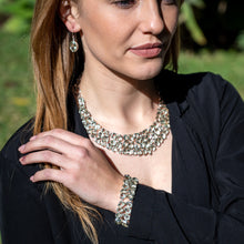Cargar imagen en el visor de la galería, Fabulous Green Amethyst Multi Gem Necklace, 925 Sterling Silver.