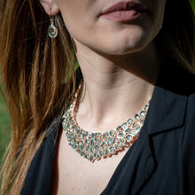 Cargar imagen en el visor de la galería, Fabulous Green Amethyst Multi Gem Necklace, 925 Sterling Silver.