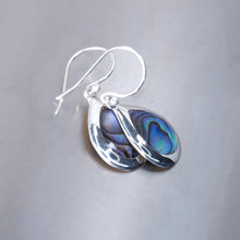 Load image into Gallery viewer, Paua Shell teardrop Earrings, 925 Sterling Silver