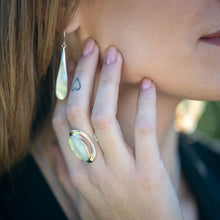 Load image into Gallery viewer, Elegant Mother  of Pearl long Earrings, 925 Sterling Silver