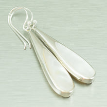 Load image into Gallery viewer, Elegant Mother  of Pearl long Earrings, 925 Sterling Silver
