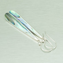 Load image into Gallery viewer, Elegant Dangly Paua Earrings,925 Sterling Silver