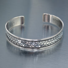 Load image into Gallery viewer, Wide Silver Bangle, 925 Sterling Silver