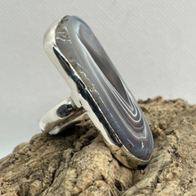 Load image into Gallery viewer, Huge Adjustable Agate Ring, 925 Sterling Silver