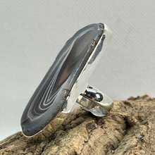 Load image into Gallery viewer, Huge Adjustable Agate Ring, 925 Sterling Silver