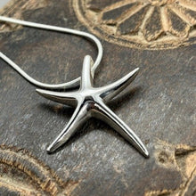 Load image into Gallery viewer, Large Sterling Silver Starfish Necklace
