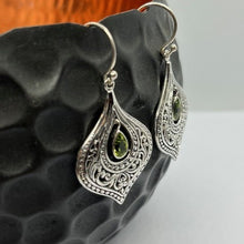 Load image into Gallery viewer, Peridot Dangly Earrings, 925 Sterling Silver