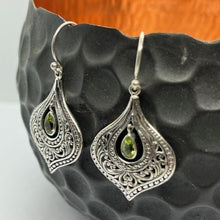 Load image into Gallery viewer, Peridot Dangly Earrings, 925 Sterling Silver