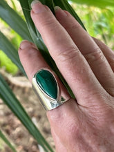 Cargar imagen en el visor de la galería, Anillo Lapizlázuli Lágrima Larga, Unisex, Plata de Ley 925