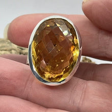 Load image into Gallery viewer, Huge Natural Citrine Ring, 925 Sterling Silver, Size US9, UKR