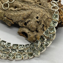 Cargar imagen en el visor de la galería, Fabulous Green Amethyst Multi Gem Necklace, 925 Sterling Silver.