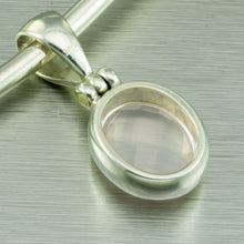 Load image into Gallery viewer, Oval faceted, Rose Quartz hinged pendant