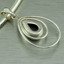 Load image into Gallery viewer, Backside of garnet pendant