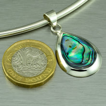 Load image into Gallery viewer, Sterling silver Abalone Inlay Teardrop Pendant