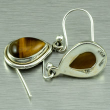Load image into Gallery viewer, Tigers-eye teardrop earrings
