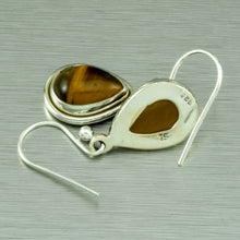 Load image into Gallery viewer, Tigers-eye teardrop earrings