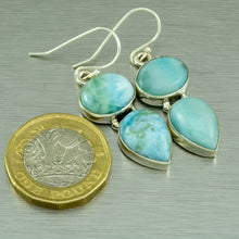Load image into Gallery viewer, Larimar large dangly earrings
