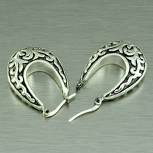 Load image into Gallery viewer, Ethnic style, patterned hoop earrings.