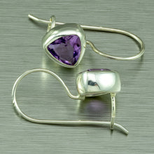 Load image into Gallery viewer, Small Amethyst Earrings. 92.5% Sterling Silver