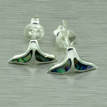 Load image into Gallery viewer, Silver Dolphin tails inlaid with Abalone