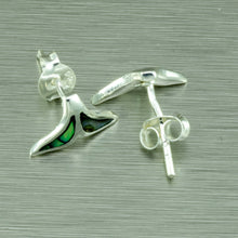 Load image into Gallery viewer, Silver Dolphin tails inlaid with Abalone
