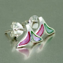 Load image into Gallery viewer, Silver Dolphin tails inlaid with Abalone