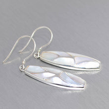 Load image into Gallery viewer, Mother-of-Pearl Inlay Earrings, 925 Sterling Silver