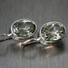 Load image into Gallery viewer, Large Oval Gemstone Hook-In Earrings - Available In 9 Different Gemstones