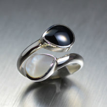 Load image into Gallery viewer, Coral 'Two-drop'  Sterling Silver Ring - Gemstonz Silver