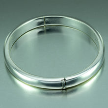 Load image into Gallery viewer, Sterling Silver "D" Shape Oval Bangle