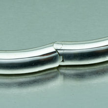 Load image into Gallery viewer, Sterling Silver "D" Shape Oval Bangle