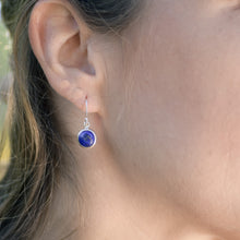 Load image into Gallery viewer, Lapis Lazuli Small Dangly Earrings, 925 Sterling Silver.