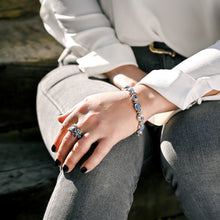 Cargar imagen en el visor de la galería, Blue Topaz Bracelet. 925 Sterling Silver - Gemstonz Silver