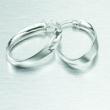 Load image into Gallery viewer, Medium 'Gili 'sterling silver hoop earrings