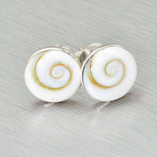 Load image into Gallery viewer, Shiva shell stud earrings - Gemstonz Silver