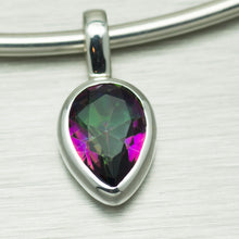 Cargar imagen en el visor de la galería, Mystic Topaz teardrop sterling silver pendant - Gemstonz Silver