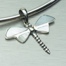 Load image into Gallery viewer, Mother of Pearl Dragonfly Necklace