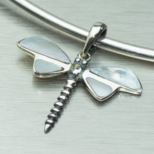 Load image into Gallery viewer, Mother of Pearl Dragonfly Necklace