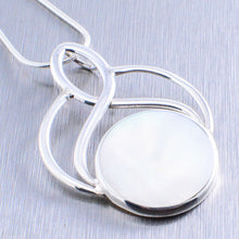 Load image into Gallery viewer, Shell inlay 'Art-Deco' pendant - available in 4 different shell inlays - Gemstonz Silver