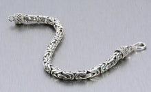 Load image into Gallery viewer, Mens Bizzantine silver bracelet