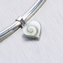 Load image into Gallery viewer, Tiny Shiva Shell Heart Necklace. 92.5% Sterling Silver