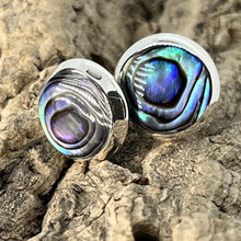 Load image into Gallery viewer, Abalone Sterling Silver, Chunky Stud Earrings
